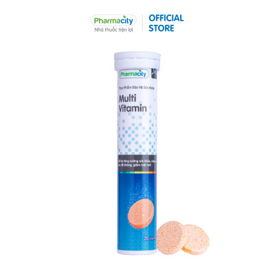 Thực phẩm Pharmacity bảo vệ Sức Khỏe Multi Vitamin (Tuýp 20 viên)