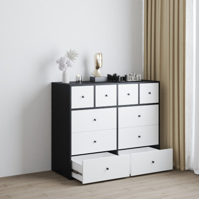 HAPPY FURNITURE , Tủ lưu trữ 10 ngăn kéo - KALA, THK_302 , 120cm x 45cm x 100cm DxRxC