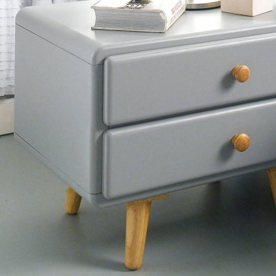 Tủ Đầu Giường 2 Ngăn Kéo Rora - BSK2RORG - Grey