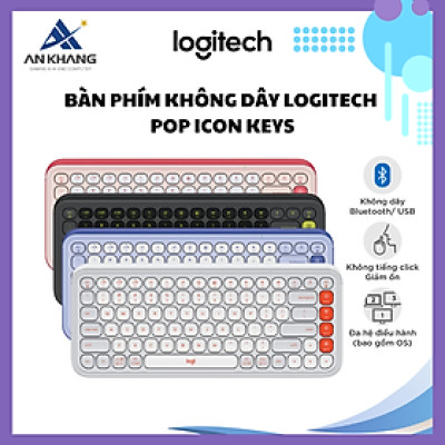 Bàn phím không dây Logitech POP ICON Keys - Hàng Chính Hãng - Bảo Hành 12 Tháng