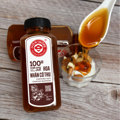 Mật ong rừng Hoa Nhãn Cổ Thụ - 100% mật ong chín Honimore 230g