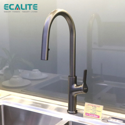 Vòi Rửa Chén Nóng Lạnh Ecalite EF-N288S - Có Dây Rút - Điều Chỉnh Tia Nước - Inox 304 Siêu Bền - Hàng Chính Hãng