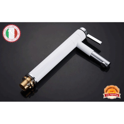 Vòi rửa mặt, vòi rửa lavabo đa năng thân cao đồng mạ trắng đẹp sang trọng thanh lịch GROES GR 7011C