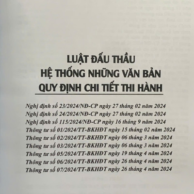 Luật Đấu Thầu Hệ Thống Những Văn Bản Quy Định Chi Tiết Thi Hành