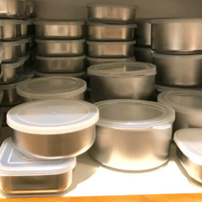 Hộp inox đựng thực phẩm có nắp đậy an toàn Echo - hàng nội địa Nhật Bản (#Made in Japan)