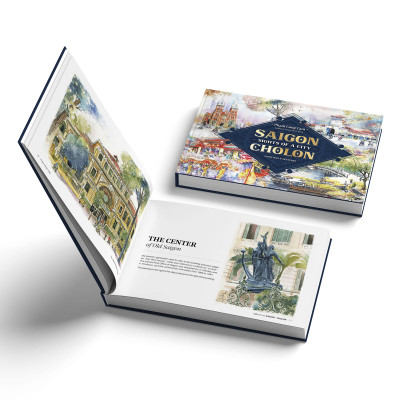 SIGHTS OF A CITY SAIGON - CHOLON - Họa sĩ Phạm Công Tâm - (Sách Tranh & Ký Họa, Ấn Bản Tiếng Anh, bìa cứng)