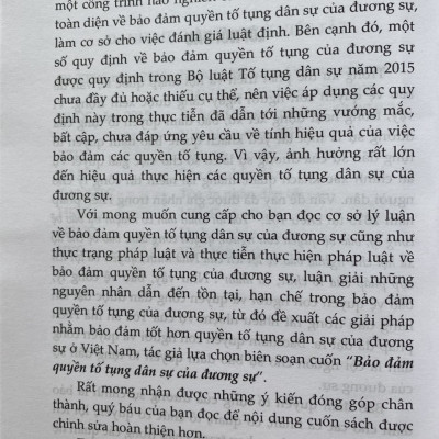 Bảo Đảm Quyền Tố Tụng Dân Sự Của Đương Sự