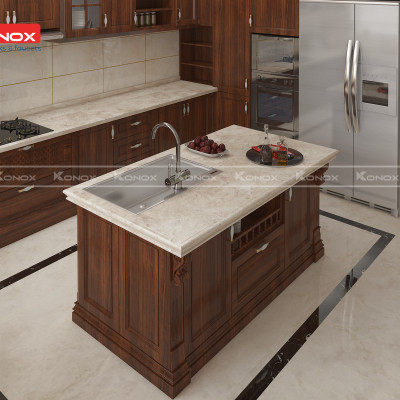 Vòi rửa bát 3 đường nước Konox, Model Trim-Water Black, 3 phiên bản màu, Bề mặt mạ PVD mạ vân đá, Lõi đồng tiêu chuẩn CW617N, Linh kiện phụ trợ dòng chảy nhập khẩu châu Âu, Bảo hành chính hãng 5 năm, Hàng chính hãng