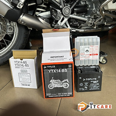 Bình Ắc Quy Toplite YTX14-BS 12V 12.6Ah Cho Xe BMW GS 1200 1250 Chính Hãng Bảo Hành 6 Tháng