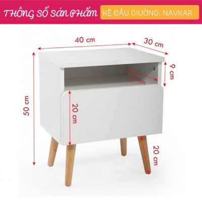 Tủ Đầu Giường Đẹp Hiện Đại SMLIFE Navkar