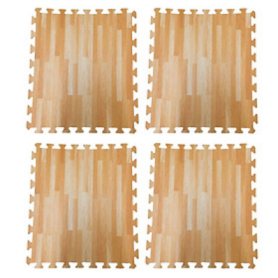 Bộ 4 tấm Thảm xốp vân gỗ ECOBABY an toàn cho bé - hình vân gỗ - kích thước 1 tấm 60x60cm, độ dày khoảng 0,9-1cm