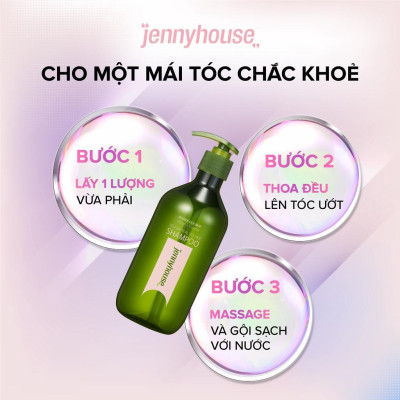 Dầu Gội Thảo Dược JENNY HOUSE Self-Up Volume Shampoo 500ml - Sạch Gàu, Giảm Gãy Rụng, Mềm Mượt Tóc