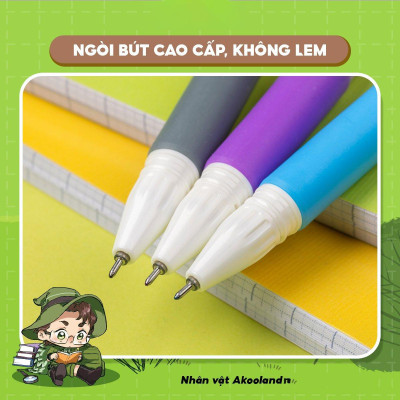 Hộp 20 Bút Gel 0.5 mm - Nhân Vật Akooland Tahi - Thiên Long Gel-012/AK - Mực Đen