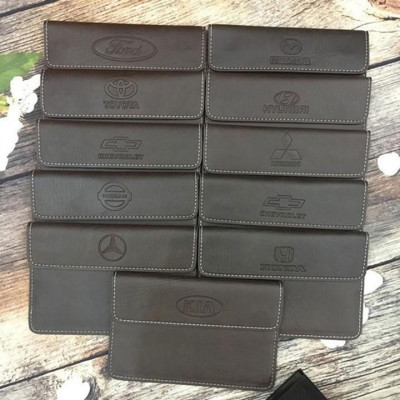 Ví đựng giấy tờ xe ô tô Mitsubishi Da Cao Cấp, Ví da đựng giấy tờ xe ô tô