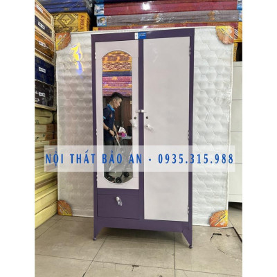 Tủ sắt quần áo ngang 0.9m x cao 1m8 GIÁ SINH VIÊN
