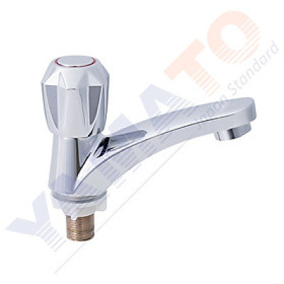 Vòi Lavabo lạnh hợp kim | 01 đường nước | tay truyền thống Yamato | dây cấp nước Inox 5 tấc