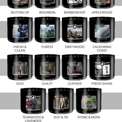 Nến ly 3 bấc sáp đậu nành For Men Goose Creek (411g) - Button Up