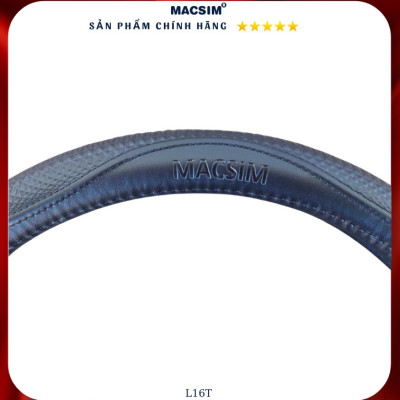 Bọc vô lăng cao cấp Macsim mã L16T chất liệu da thật - Khâu tay 100% phù hợp các loại xe
