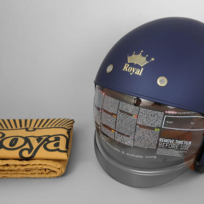 Mũ bảo hiểm 3/4 size XL Royal M139 - Hàng chính hãng - Xanh tím 