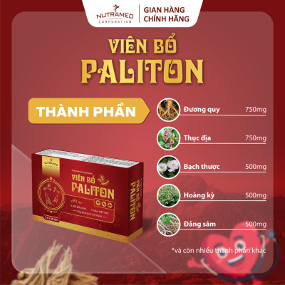 Viên uống Paliton hỗ trợ bổ huyết, giúp ăn ngon, bồi bổ cơ thể (30 viên) - Nutramed