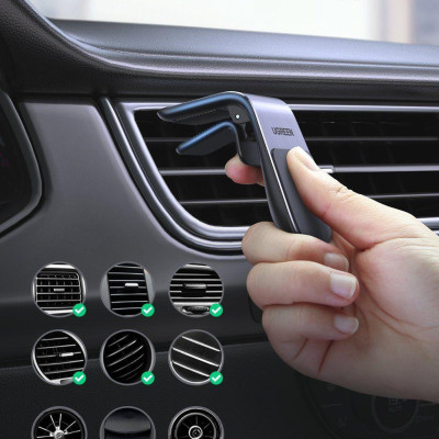 Ugreen UG80712LP290TK Màu Đen bằng nhôm Giá đỡ từ tính điện thoại trên ô tô - HÀNG CHÍNH HÃNG