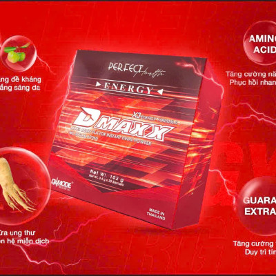 DMAXX thức uống bổ sung vitamin năng lượng không đường DAMODE 55 gói màu đỏ mỗi gói 2,2gr