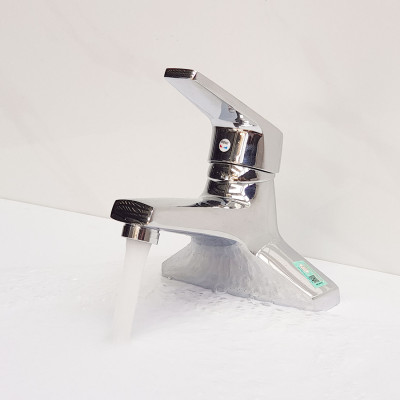 Vòi Lavabo 2 chân Đồng mạ Chrome Eurolife EL-IRIS03 ( Trắng bạc)