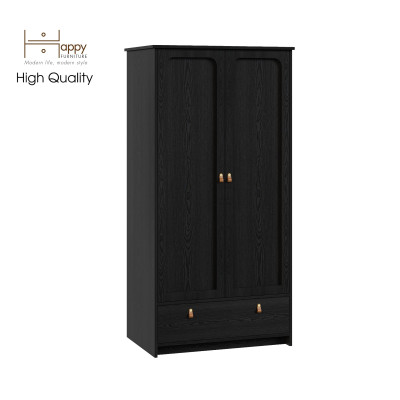 [Happy Home Furniture] NOMIA , Tủ quần áo 2 cửa mở - 1 ngăn kéo , 90cm x 58cm x 180cm ( DxRxC), TCM_037