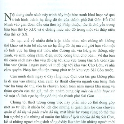 Hạ Tầng Đô Thị Sài Gòn Buổi Đầu (Tái bản có chỉnh sửa, bổ sung)