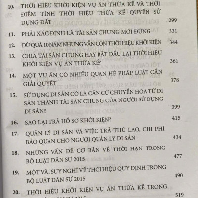 Thời Hiệu, Thừa Kế Và Thực Tiễn Xét Xử