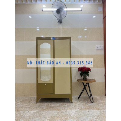Tủ sắt quần áo cao 1m6 ngang 90cm