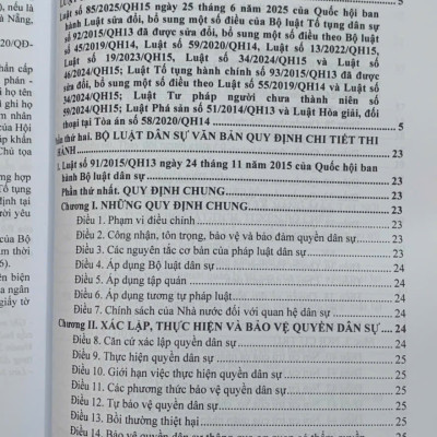 Bộ luật Dân sự, Bộ luật Tố tụng Dân sự (sửa đổi, bổ sung năm 2025) văn bản hướng dẫn thi hành 