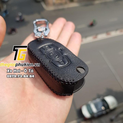 Bao da Handmade bảo vệ chìa khóa xe Vinfast Fadil kèm móc đeo Inox