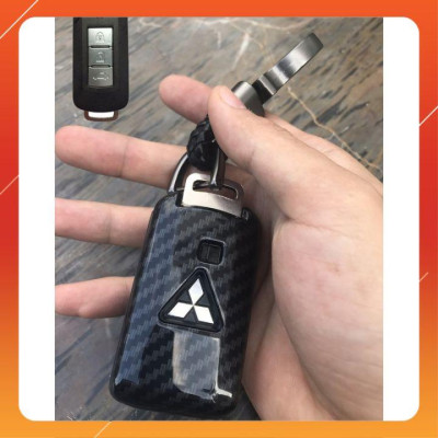 Bọc Chìa Khoá Carbon Mitsubishi Xpander, Outlander, Attrage, Mirage, Pajero Chìa Thông Minh