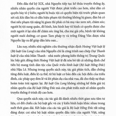 Nhân Quyền Của Người Việt - Từ Bộ Luật Hồng Đức Đến Bộ Luật Gia Long