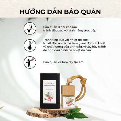 Aroma Lemongrass & Lily – Tinh dầu treo khuếch tán thiên nhiên Pháp 10ml