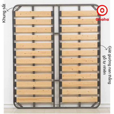 [Miễn phí vận chuyển & Lắp đặt] Giường ngủ bọc da cỡ lớn kết hợp gỗ cao cấp chống ẩm TẶNG kèm 2 tab đầu giường - GN024