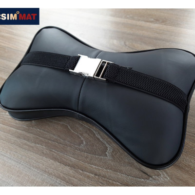 Gối tựa đầu ô tô chất liệu da Nappa nhãn hiệu Macsim mã HR54 cỡ lớn