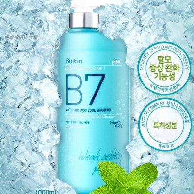 Dầu gội xả thảo dược bạc hà sạch da đầu giảm gàu, ngăn rụng tóc Biotin Anti- Hair Loss Cool Shampoo