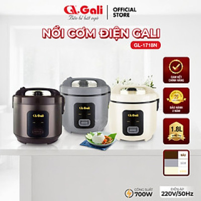 Nồi cơm điện Gali GL-1718N 1.8 lít 700w. Lòng nồi dày giữ nhiệt tốt. Hàng chính hãng bảo hành 24 tháng.