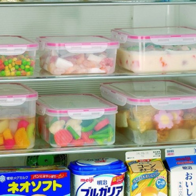 Combo hộp đựng/bảo quản thực phẩm 700ml + sáp khử mùi tủ lạnh than hoạt tính - nội địa Nhật Bản