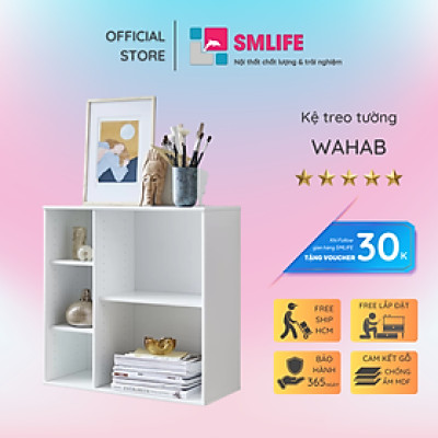 Kệ trang trí gỗ thiết kế mới lạ SMLIFE Wahab