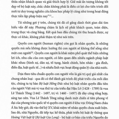 Nhân Quyền Của Người Việt - Từ Bộ Luật Hồng Đức Đến Bộ Luật Gia Long