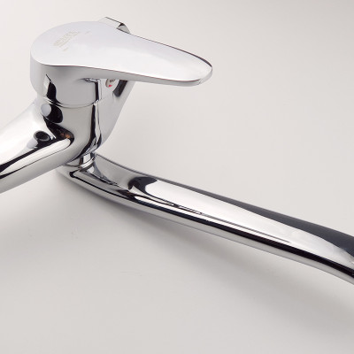 Vòi rửa chén nóng lạnh âm tường Đồng mạ Chrome Eurolife EL-T016AT (Trắng bạc)