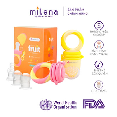 Túi Nhai Ăn Dặm Kích Thích Ngon Miệng Chính Hãng NatureBond Dựa Trên Nghiên Cứu FDA Hoa Kỳ Chống Hóc 6 Núm (3 Sizes)