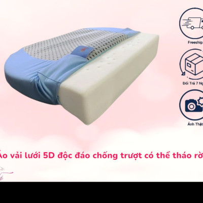 Gối Chống Trào Ngược Cho Bé Babyskin, Chống Chớ Sữa, Chống Sặc Chất Liệu Latex Foam Êm Ái Không Mùi