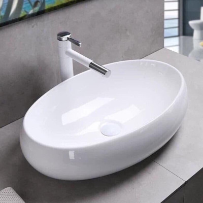 Vòi rửa mặt, vòi rửa lavabo đa năng thân cao đồng mạ trắng đẹp sang trọng thanh lịch GROES GR 7011C
