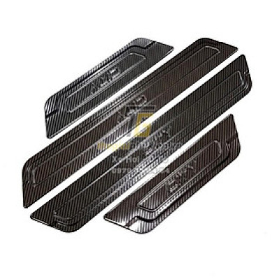 Bộ Ốp bậc cửa, Nẹp bước chân dành cho Honda City 2015-2021 vân Carbon