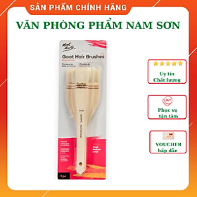 Bộ 3 Cọ Bản Lông Dê Mont Marte