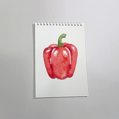 Sổ vẽ chuyên dụng A5 dòng cao cấp có vân, giấy rất dày vẽ chì và màu nước, giấy màu vàng kem lên màu rất tự nhiên, 15 tờ/cuốn 260gsm MOC08 Green Art - Hàng chính hãng